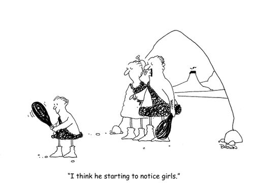 "I think he is starting to notice girls."