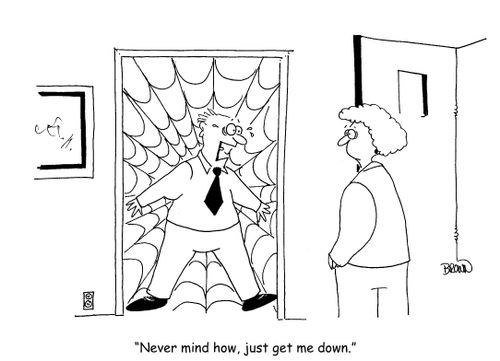 "Never mind how, just get me down."