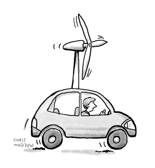 Wind powered car