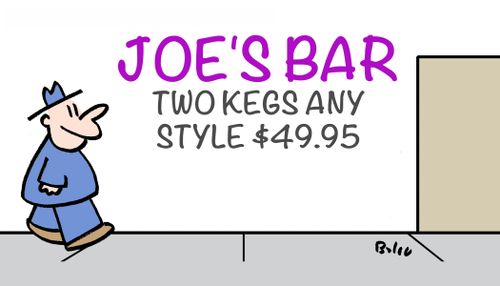 Joe's Bar - Two Kegs Any Style $49.95