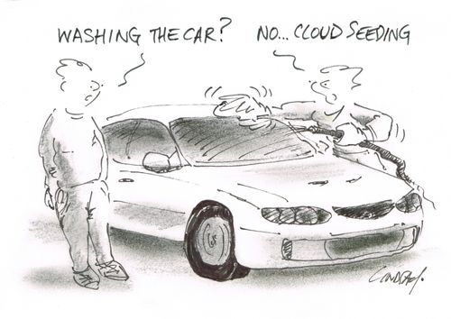 "Washing the car?"