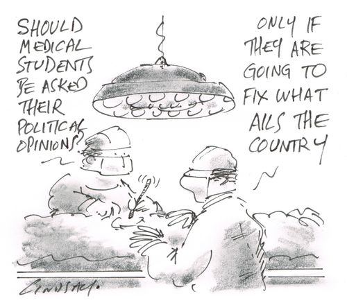 "Should medical students be asked their political opinions?"