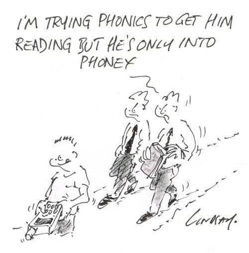 "I'm trying phonics to get him reading but he's only into phonex."
