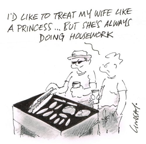 "Id like to treat my wife like a princess... but she's always doing housework."
