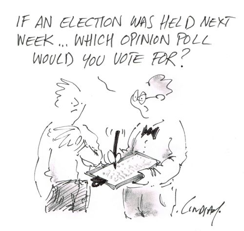 "If an election was held next week... which opinion poll would you vote for?"