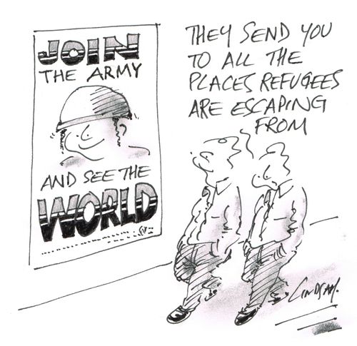 "They send you to all the places refugees are escaping from."