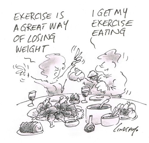 "Exercise is a great way of losing weight."