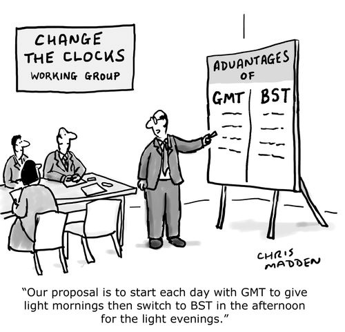 "Our proposal is to start each day with GMT to give light mornings, then switch to BST in the afternoon for the light evenings."