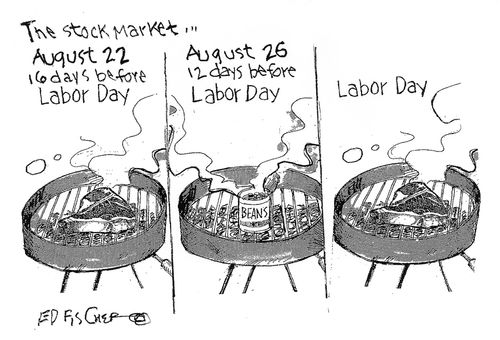 The Stock Market...August 22 - 16 days before Labor Day.