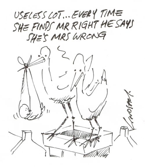 "Useless lot... every time she finds Mr Right he says she's Mrs Wrong."