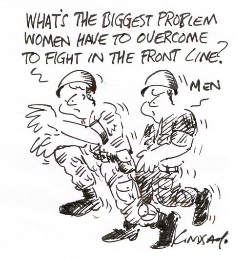 "What's the biggest problem women have to overcome to fight in the front line?"