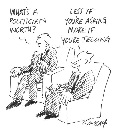 "What's a politician worth?"