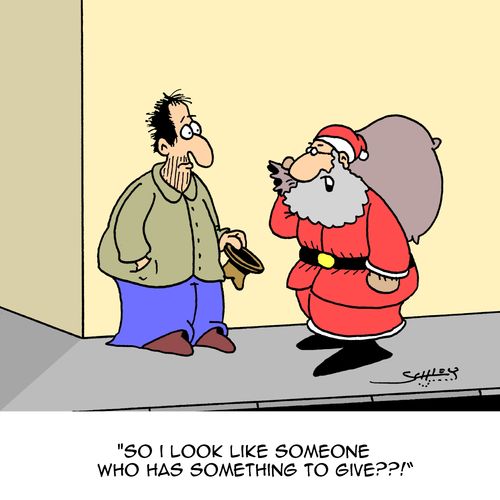 "So I look like someone who has something to give??!"