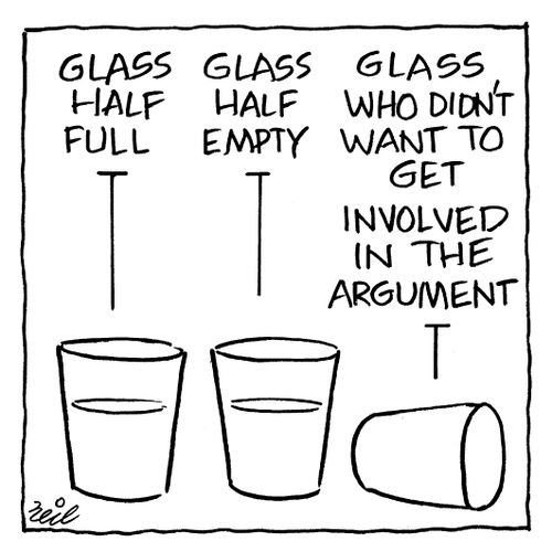 Glass who didn't want to get involved in the argument.