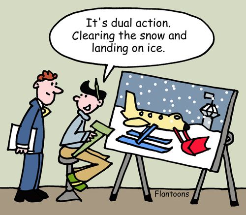 "It's dual action. Clearing the snow and landing on ice."
