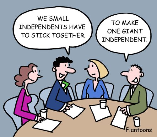 "We small independents have to stick together." 