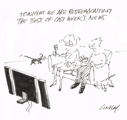 "Tonight we are rebroadcasting the best of last week's news."
