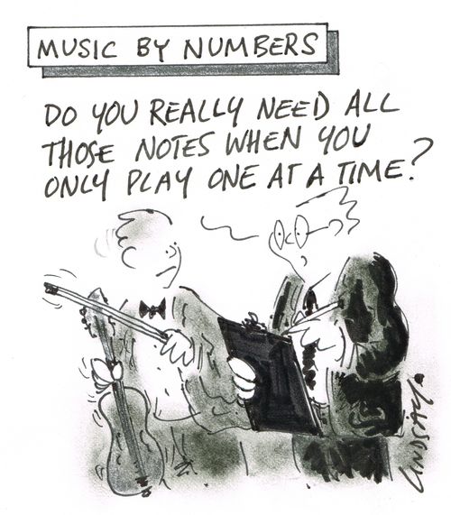 "Do you really need all those notes when you only play one at a time?"