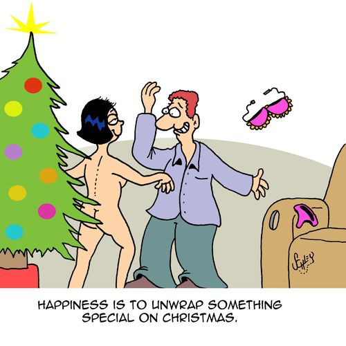 "Happiness is to unwrap something special on Christmas."