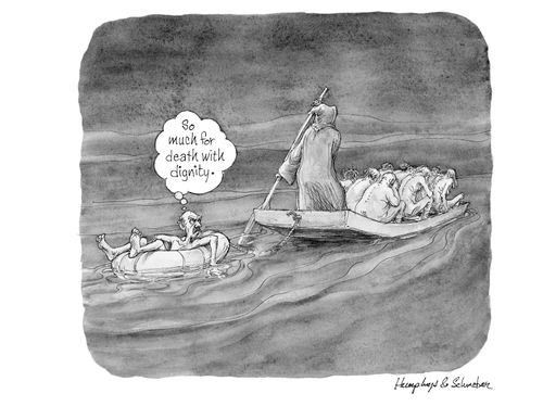 "So much for death with dignity."