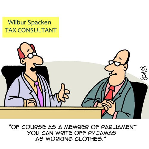"Of course as a member of parliament you can write off pyjamas as working clothes."