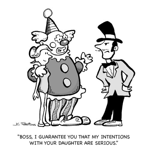 "Boss, I guarantee you that my intentions with your daughter are serious."