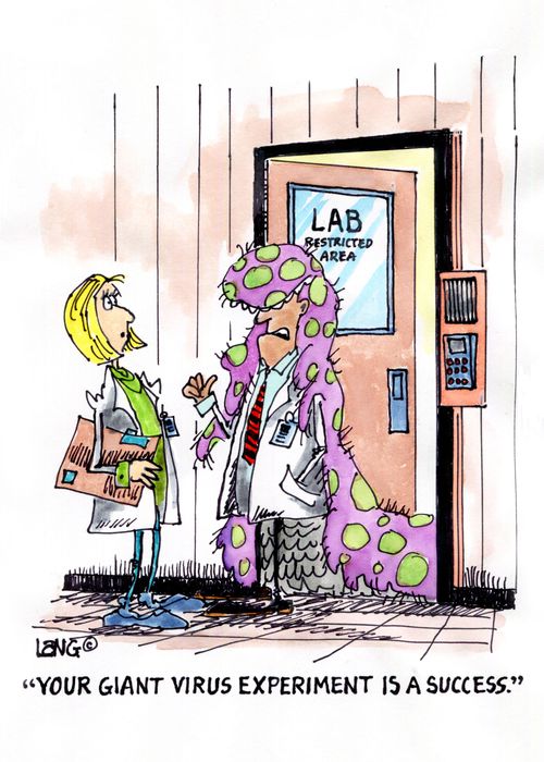 "Your giant virus experiment is a success."