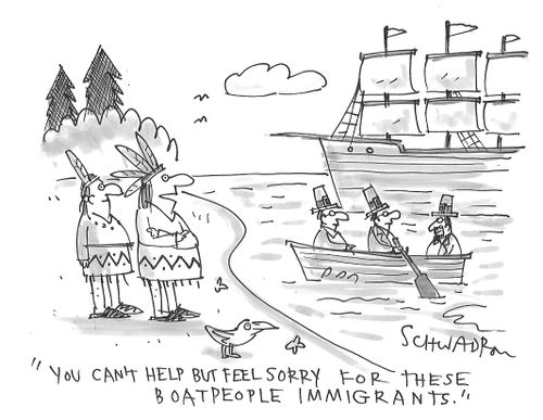 "You can't help but feel sorry for these boat people immigrants."