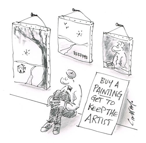 Buy a painting - get to keep the artist.