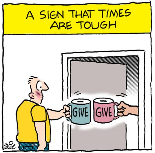 A sign that times are tough