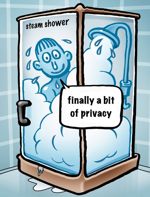 "Finally a bit of privacy."