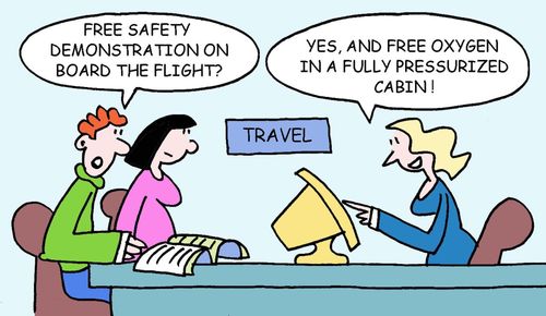 "Free safety demonstration on board the flight?"