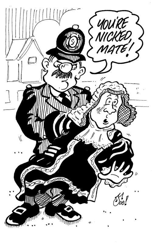 "You're nicked, mate!"