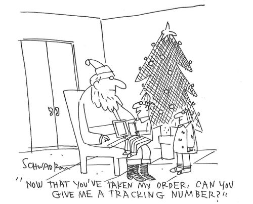 "Now that you've taken my order, can you give me a tracking number?"