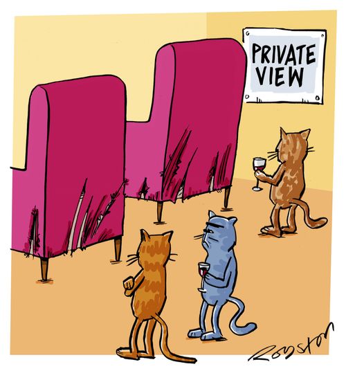 Cats at private view