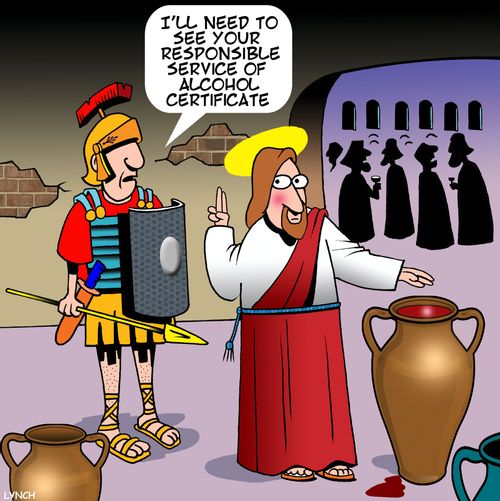 "I'll need to see your responsible service of alcohol certificate."