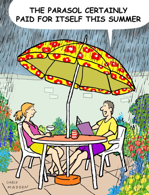 "The parasol certainly paid for itself this summer."