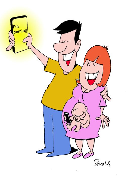 Unborn baby texts his parents.