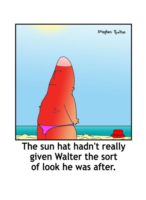 The sun hat hadn't really given Walter the sort of look he was after.
