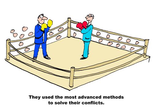 They used the most advanced methods to solve their conflicts.