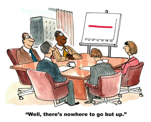 "Well, there's nowhere to go but up."
