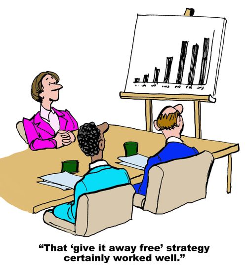 "That 'give it away free' strategy certainly worked well."