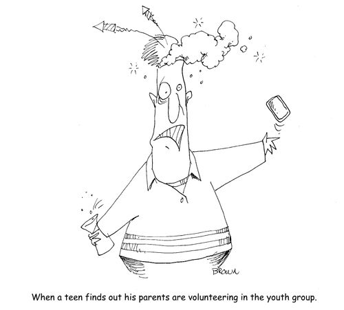 When a teen finds out his parents are volunteering in the youth group.