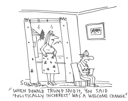 "When Donald Trump said it, you said 'Politically Incorrect' was a welcome change."