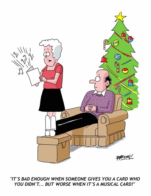"It's bad enough when someone give you a card who you didn't... but worse when it's a musical card!"