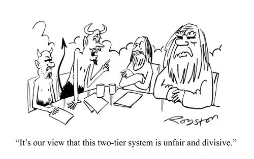 "It's our view that this two-tier system is unfair and divisive."