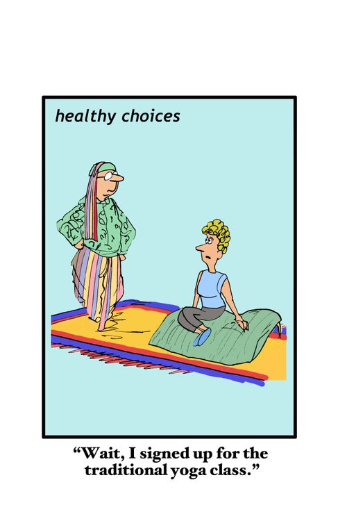 "Wait, I signed up for the traditional yoga class."