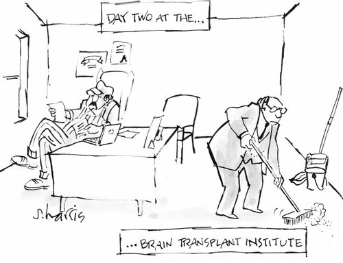 Day two at the ...Brain Transplant Institute