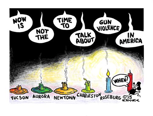 Now Is not the time to talk about gun violence in America.