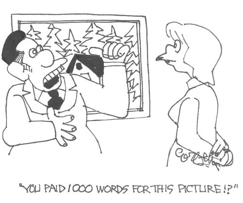 "You paid 1000 words for this picture!?"